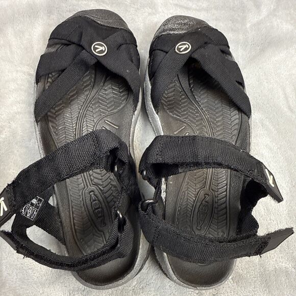KEEN Women’s Bali Strap Sandals Size 6 Black Closed Toe Hook & Loop Comfort - Picture 5 of 9